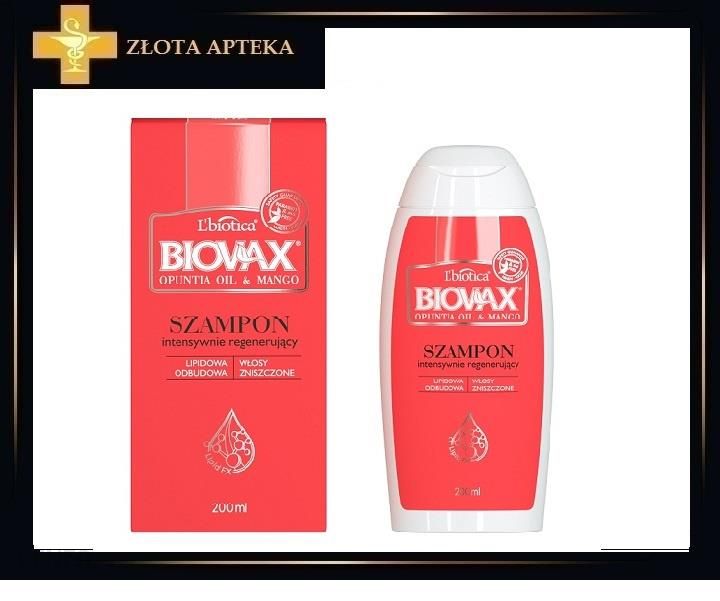 lbiotica biovax opuntia oil & mango szampon intensywnie regenerujący