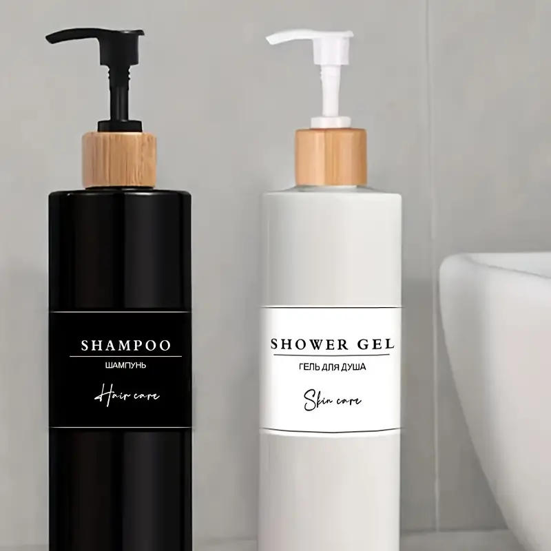naklejki szampon żel pod prysznic