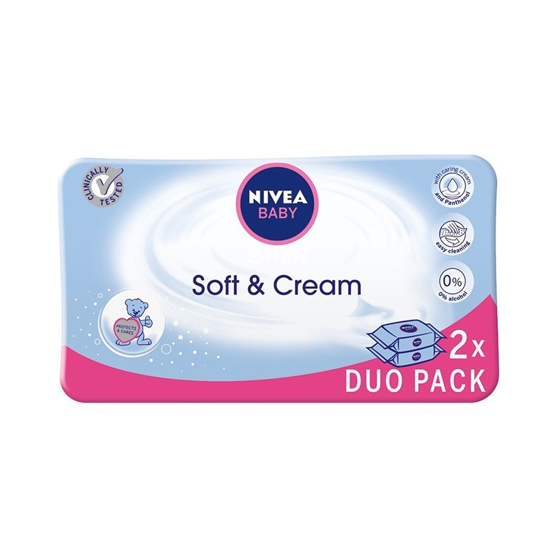 nivea baby chusteczki nawilżane soft & cream