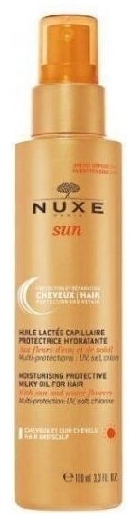 nuxe sun nawilżająco-ochronny mleczny olejek do włosów 100ml