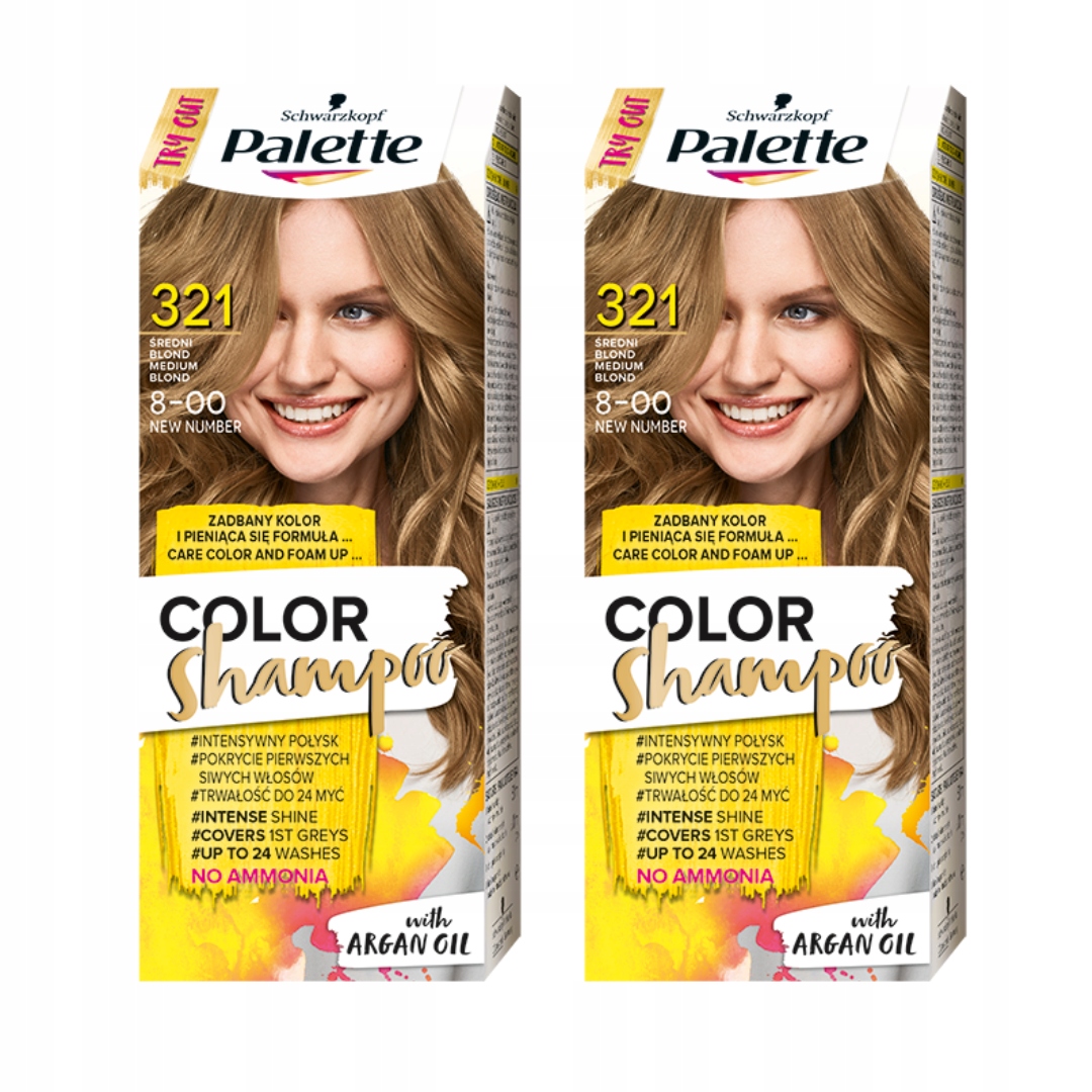 palette color shampoo szampon koloryzujący nr 321 średni blond
