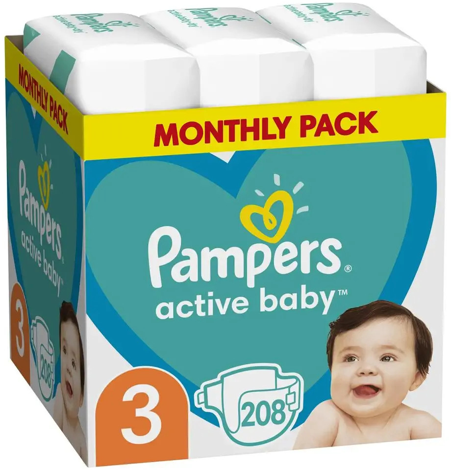 pampers 3 active baby 208