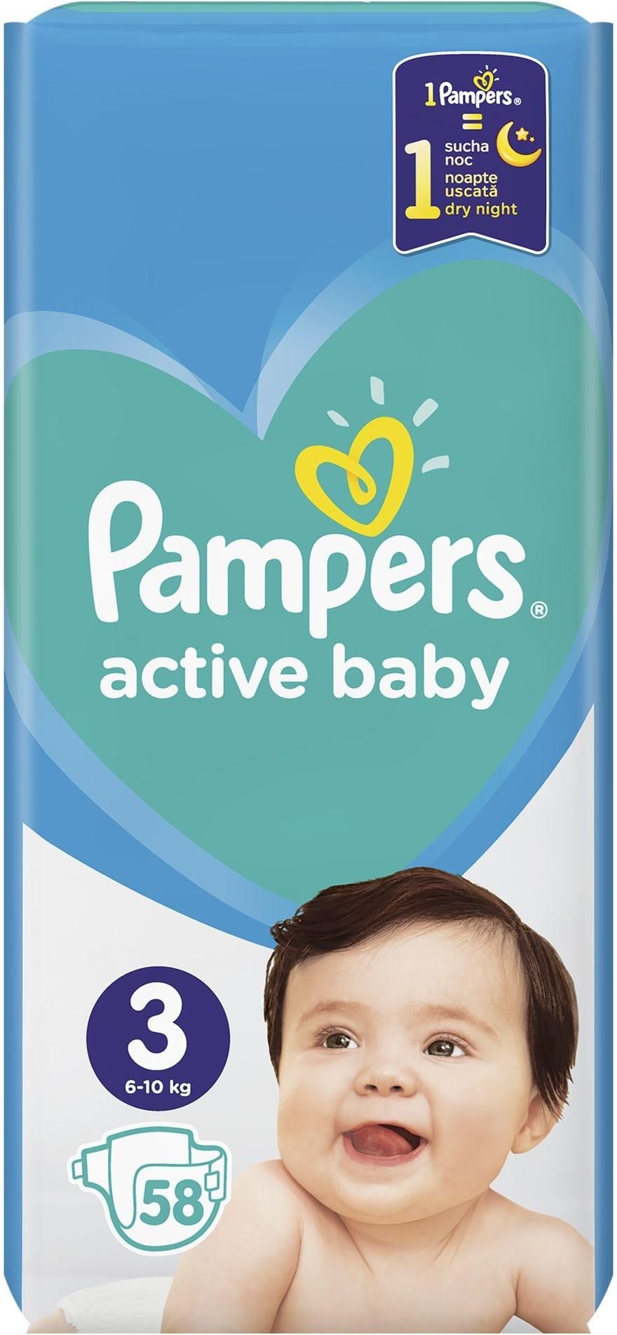 pampers active baby 3 58 szt