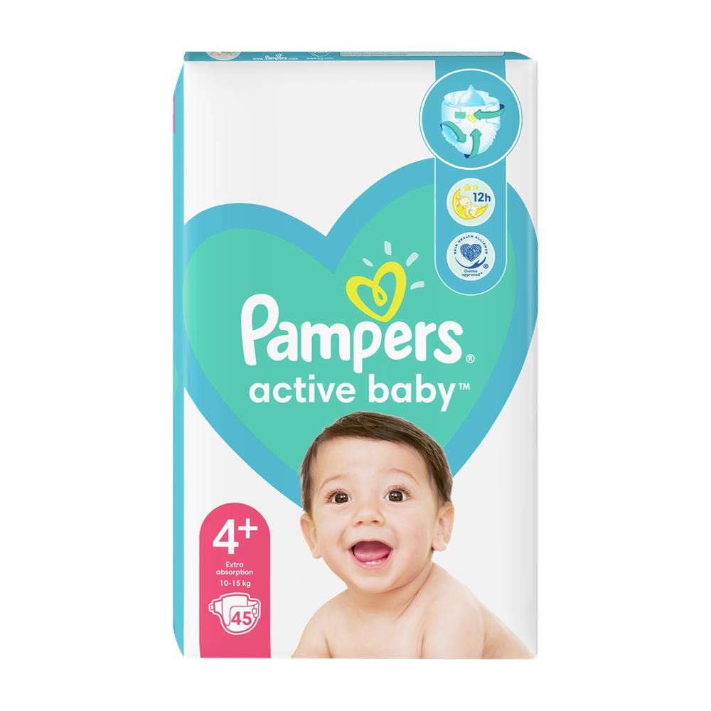 pampers active baby 4+ 45 sztuk