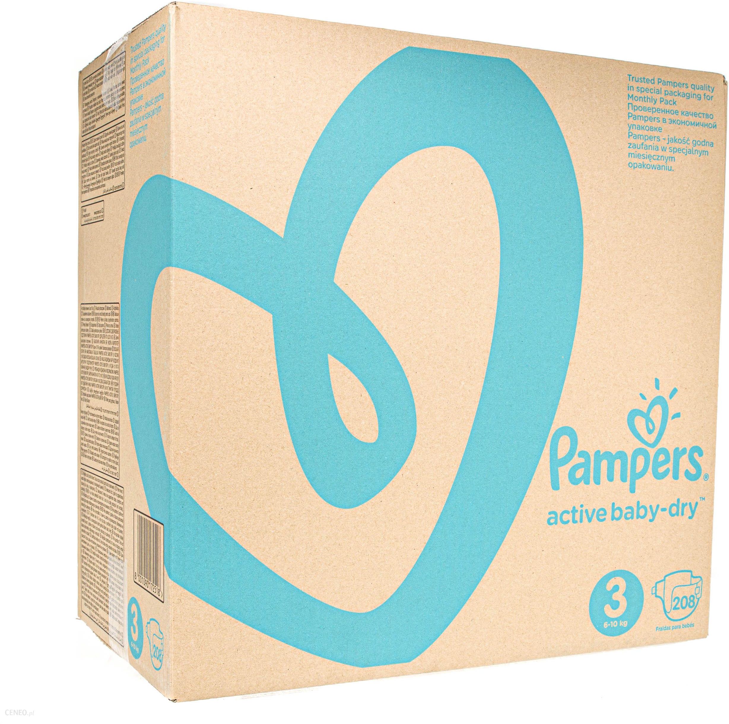 pampers active baby dry 3 208 szt ceneo