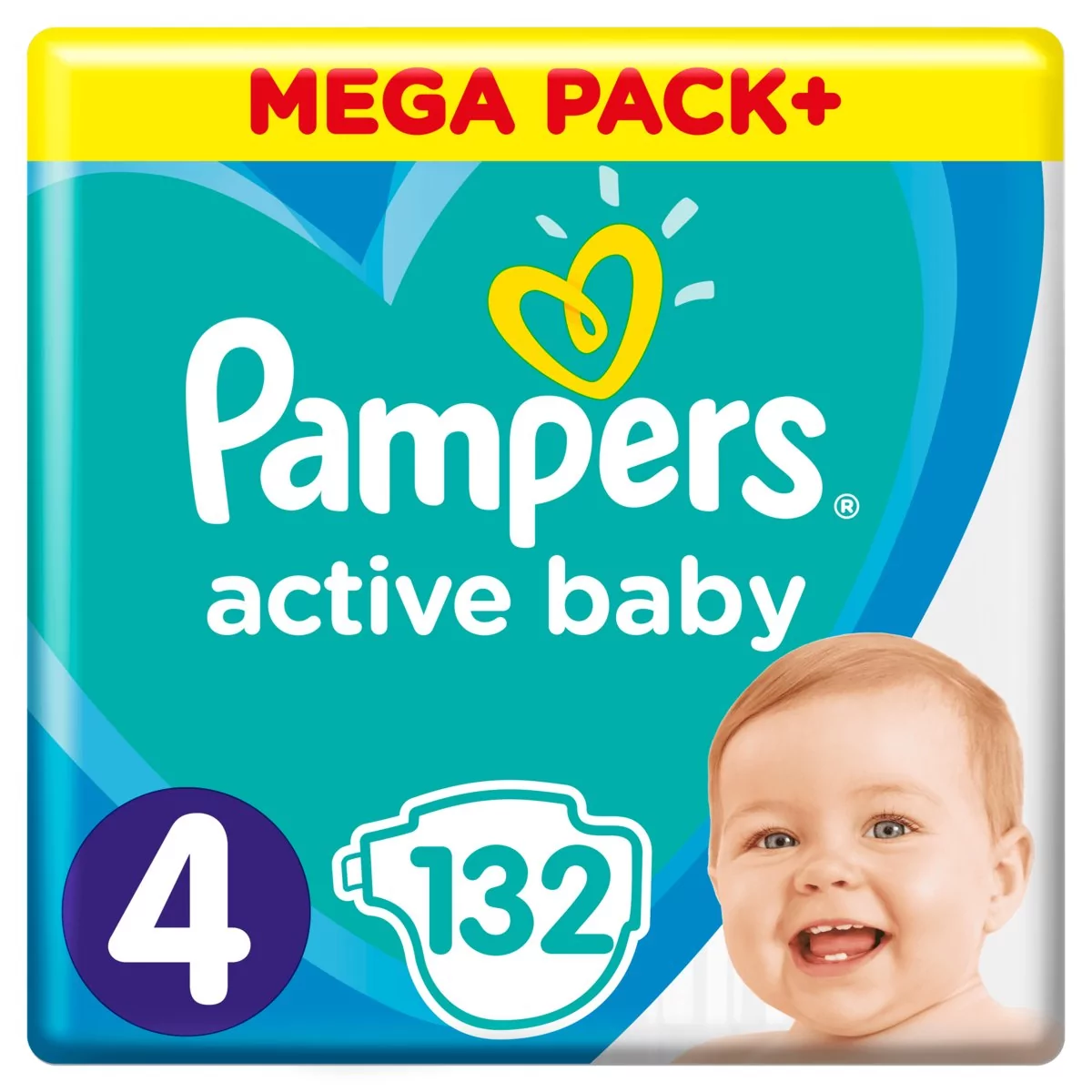 pampers active baby-dry pieluszki 4 maxi 132 sztuki