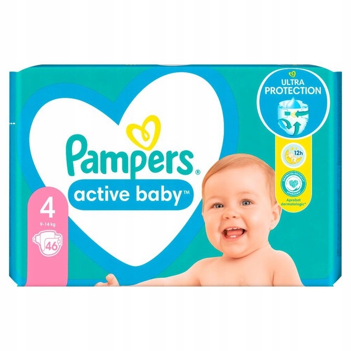 pampers active baby-dry rozmiar 4 maxi 76 pieluszek