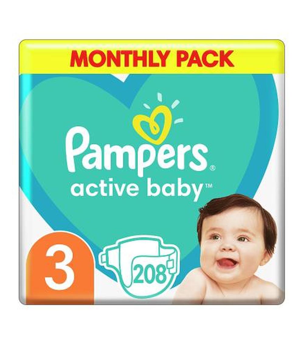 pampers active baby pieluchy rozmiar 3 mounth pack