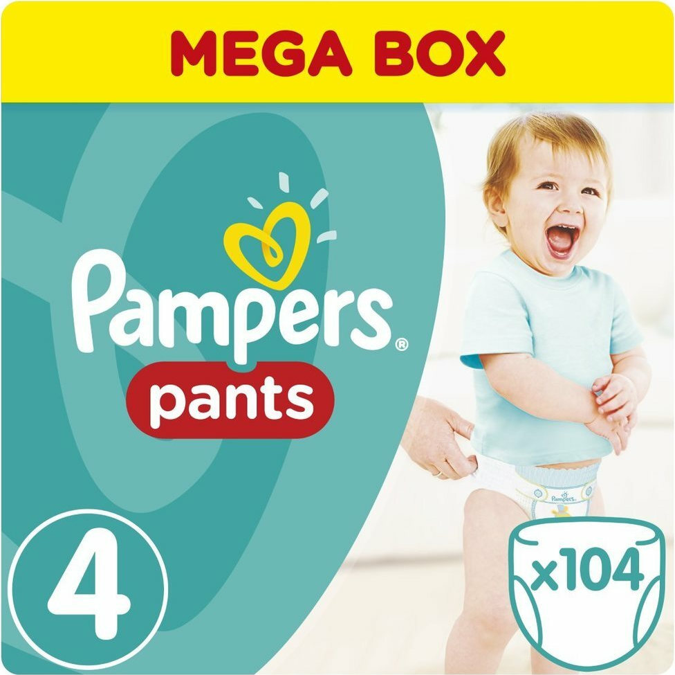 pampers diapers pants mega box no.4 104 pcs