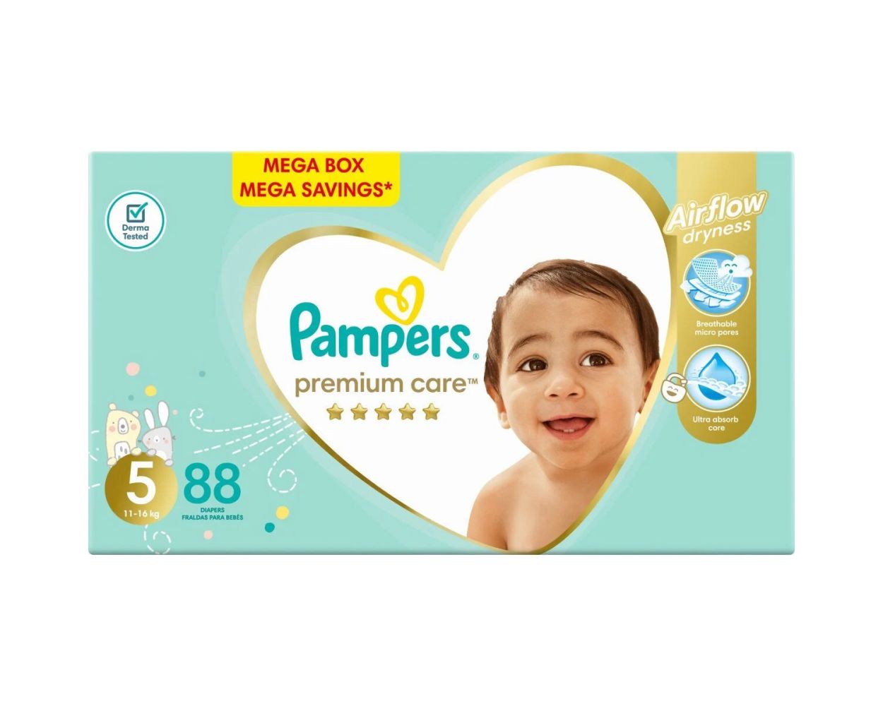 pampers mega box 5 cena