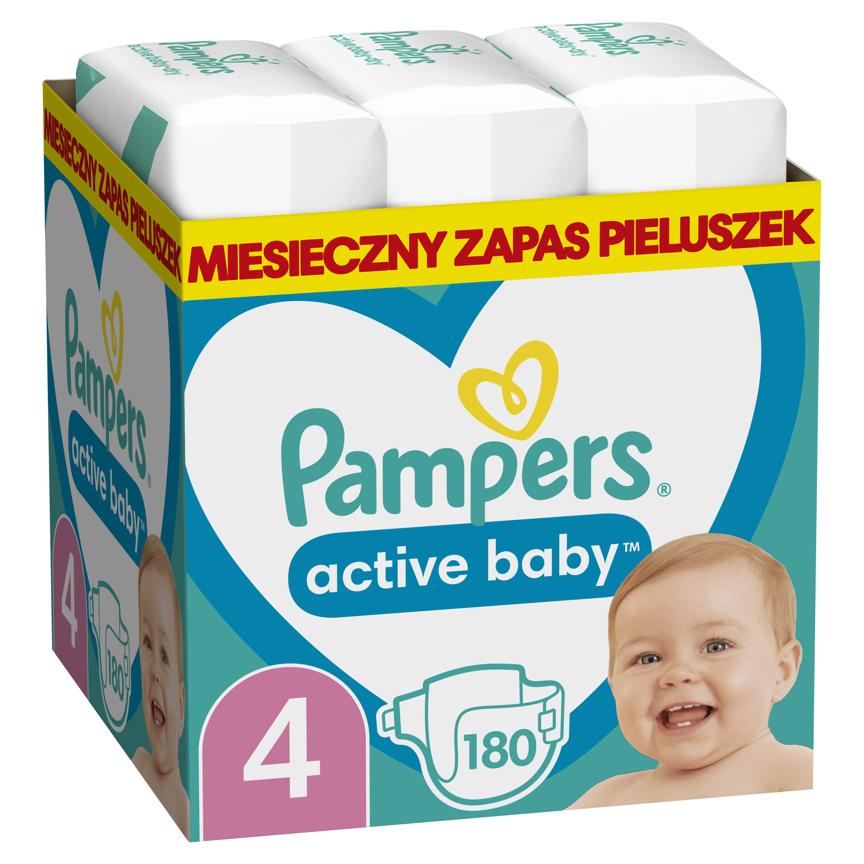 pampers pieluchy active baby 4 maxi 174 sztuki