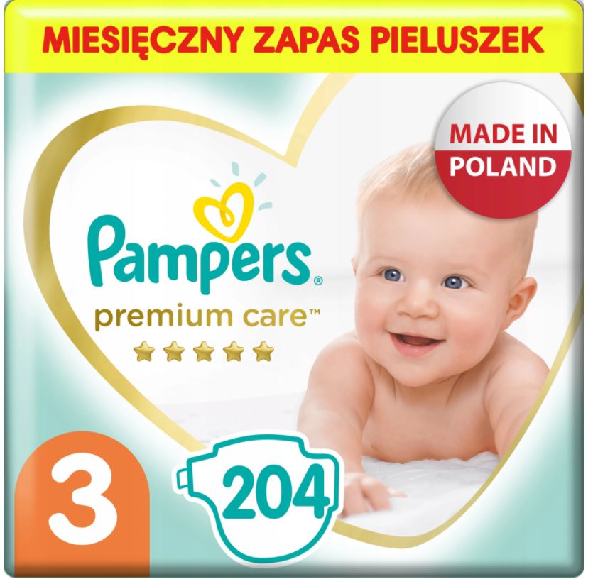 pampers premium care 3 204 szt