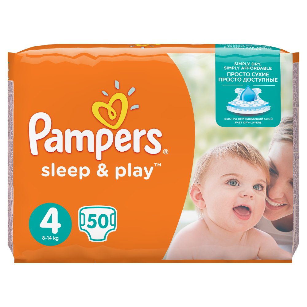 pampers sleep&play pieluchy jednorazowe rozmiar 4 maxi 50 szt