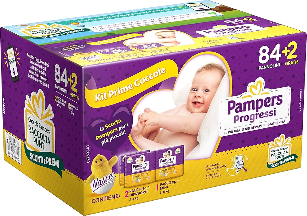 pannolini pampers 80 taglia 1