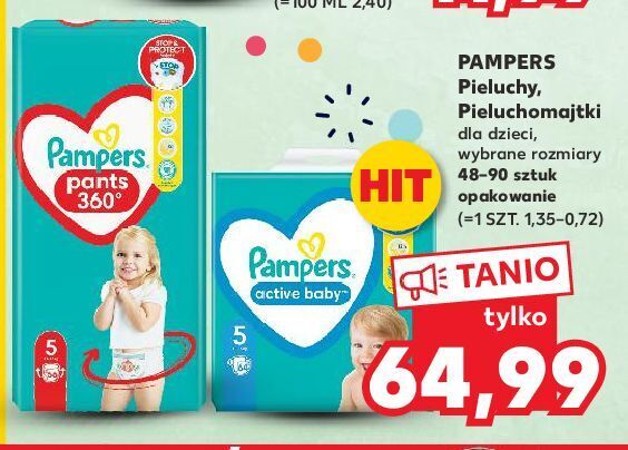 pieluchomajtki pampers 5 kaufland