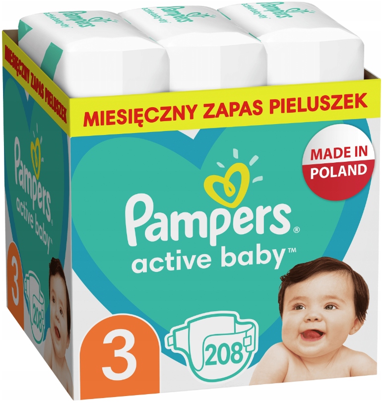 pieluchy pampers 3 208szt