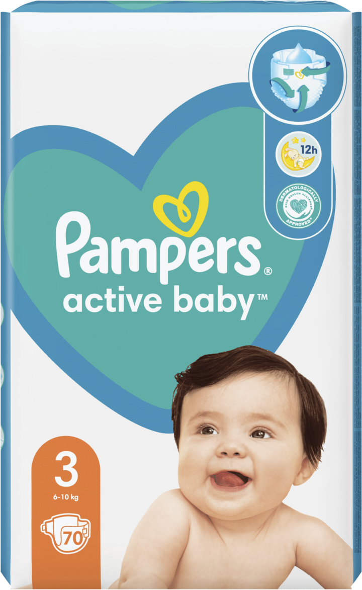 pieluchy pampers active baby 3 70 szt