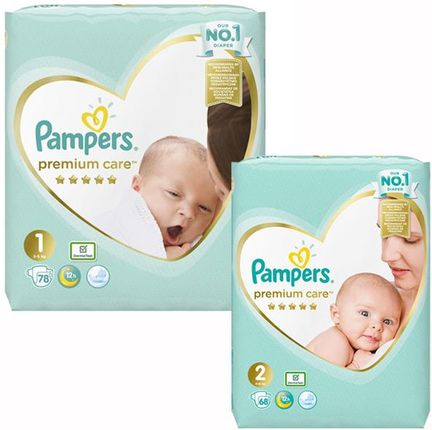 pieluchy pampers premium care 1 newborn 2 mini 168 szt