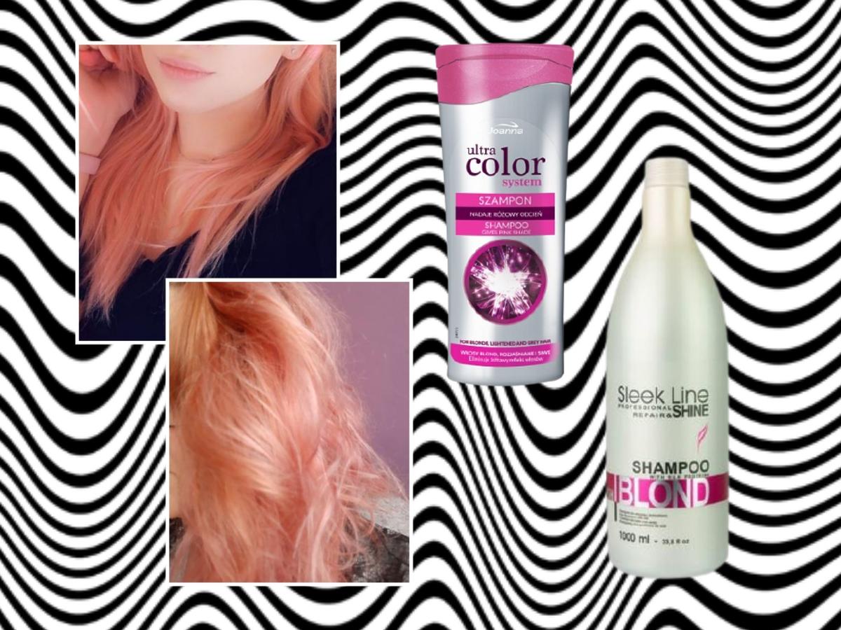 różowy szampon do włosów