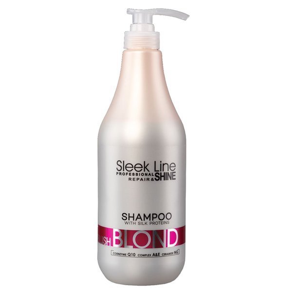 różowy szampon do włosów sleek line