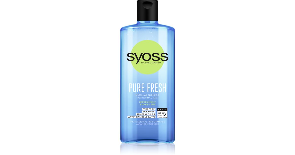 syoss pure fresh szampon micelarny do normalnych włosów