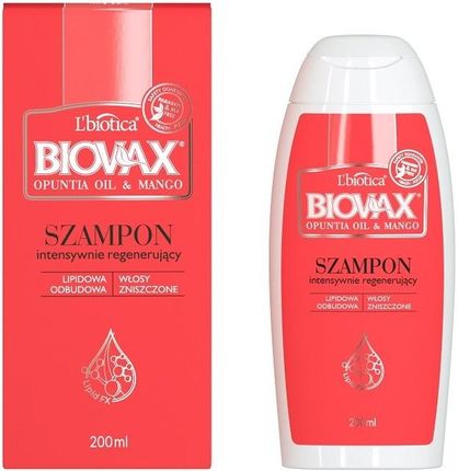 szampon biovax regenerujący z opuncja i mango