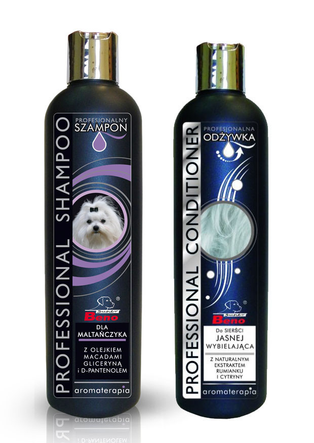 szampon profesjonalny z olejkiem makadamia dla kotów super beno