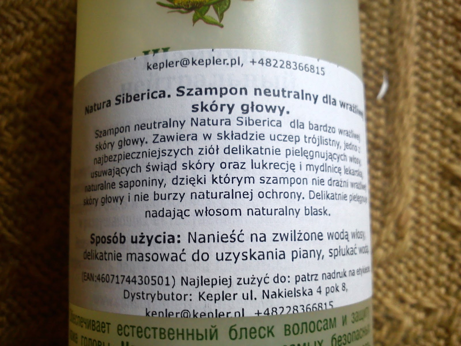 szampon uczep trójlistny lukrecja mydlnica lekarsk natura siberica