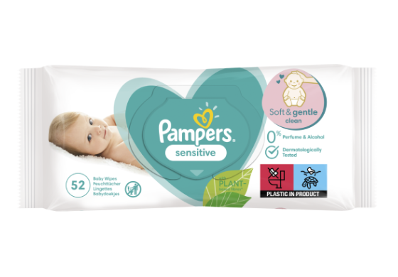 tesco pampers sensitive 6x64 chusteczki